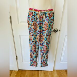Hale Bob pattern crinkle viscose pants